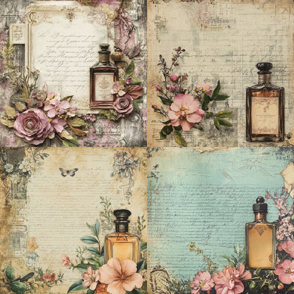 24PCS 6" Vintage Style Scrapbook Paper & Cardstock
