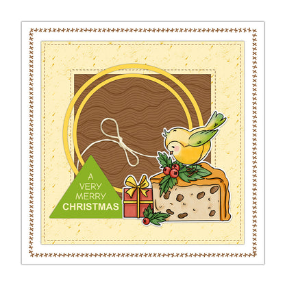 Christmas Cake Bird Dies & Stamps Set