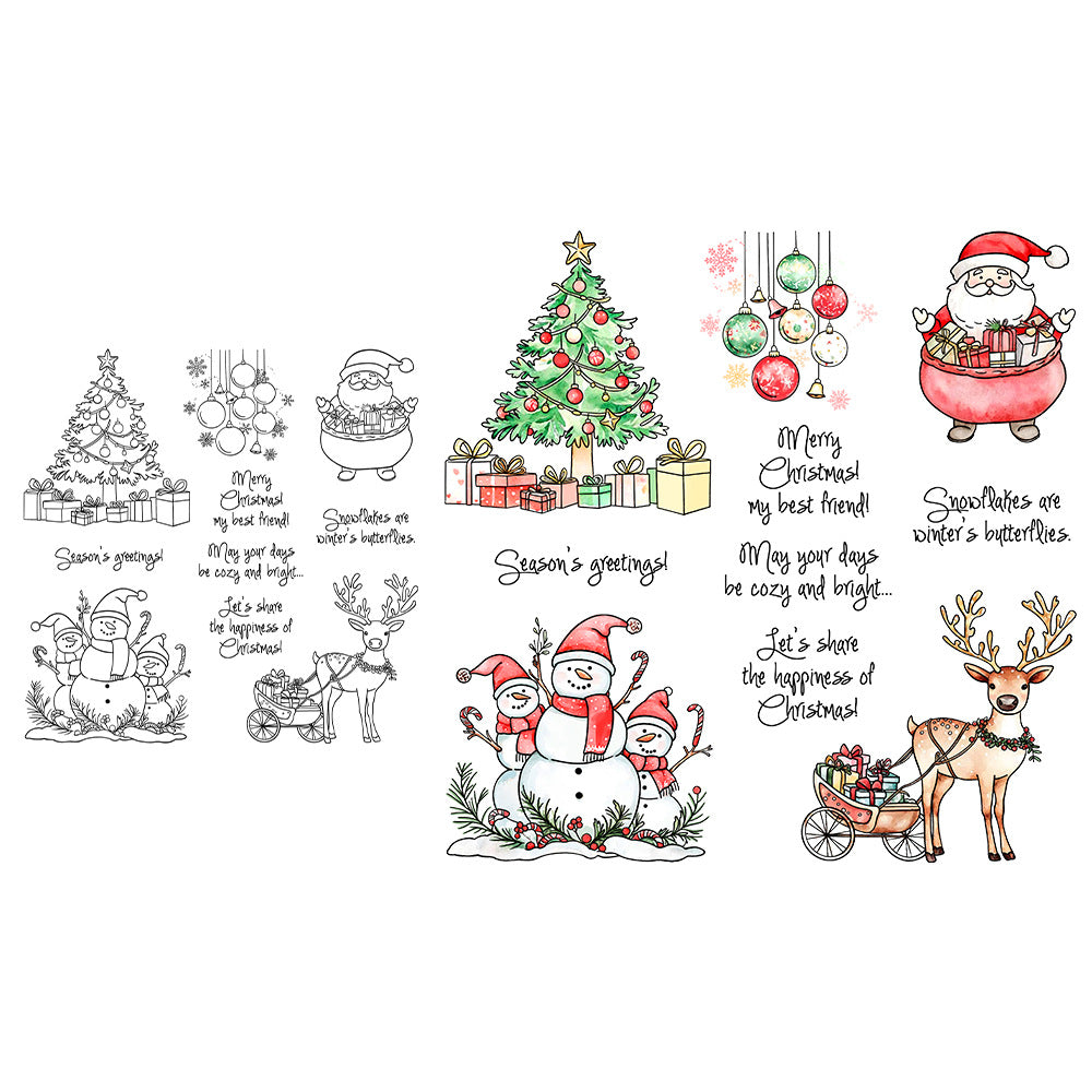 Christmas Theme Dies & Stamps Set