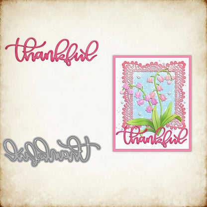 "Thankful" Words Metal Cutting Dies