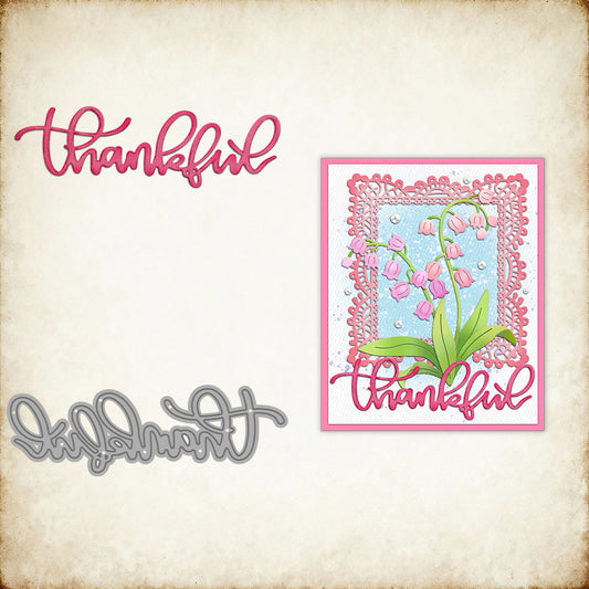 "Thankful" Words Metal Cutting Dies