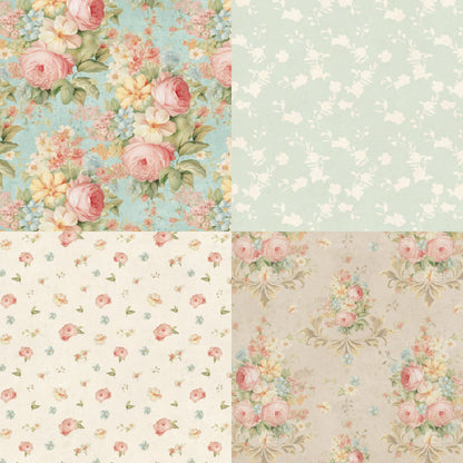 24PCS 6" Elegant Scrapbook Paper & Cardstock
