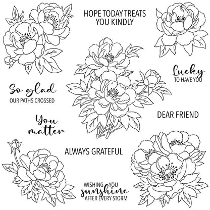 Beautiful Hibiscus Flowers Clear Stamps