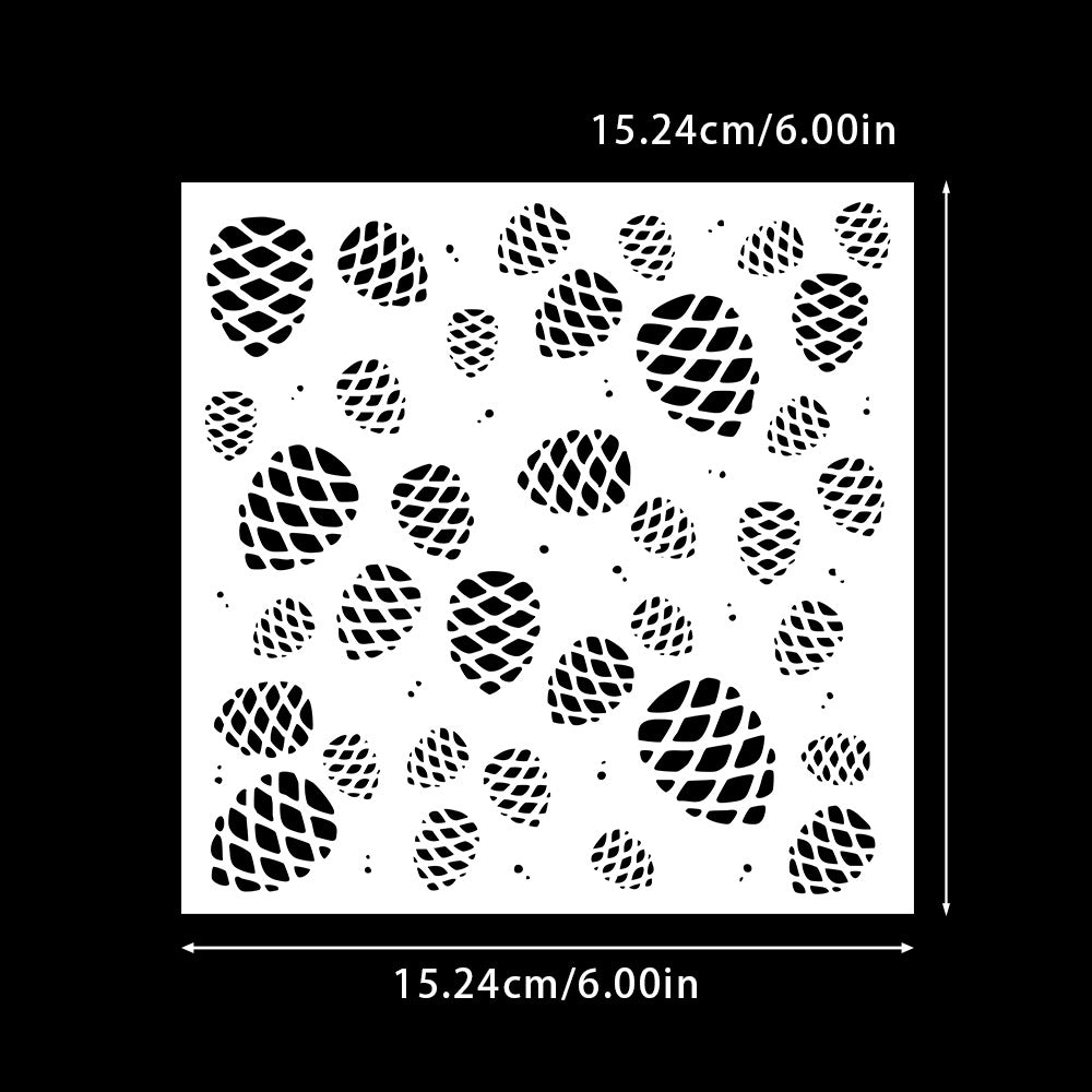 Pine Cone Pattern DIY Painting Hollow Stencil