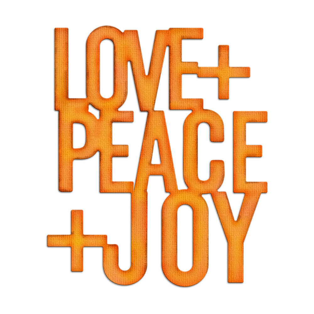 "LOVE+PEACE+JOY" Words Metal Cutting Dies
