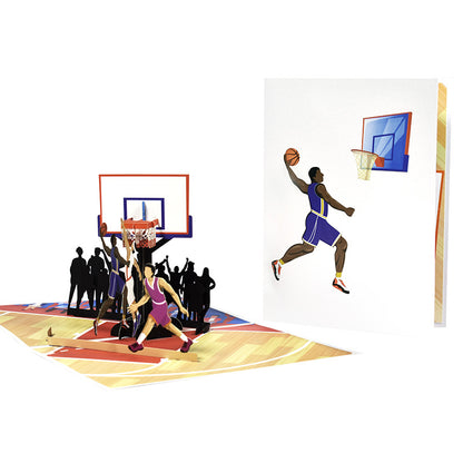 3D Creative Basketball Pop-Up Greeting Card