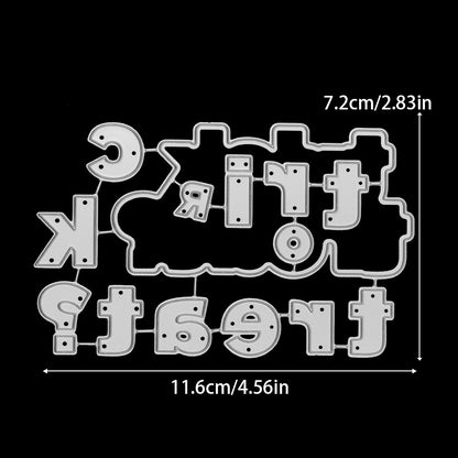 "Trick Or Treat" Words Metal Cutting Dies