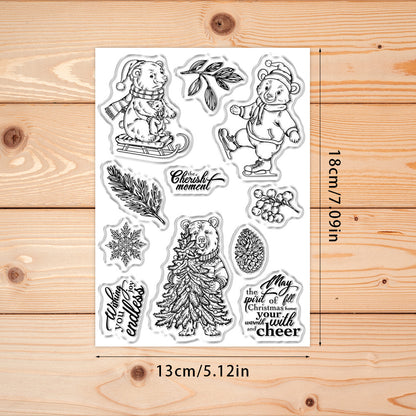 Christmas Polar Bear Clear Stamps