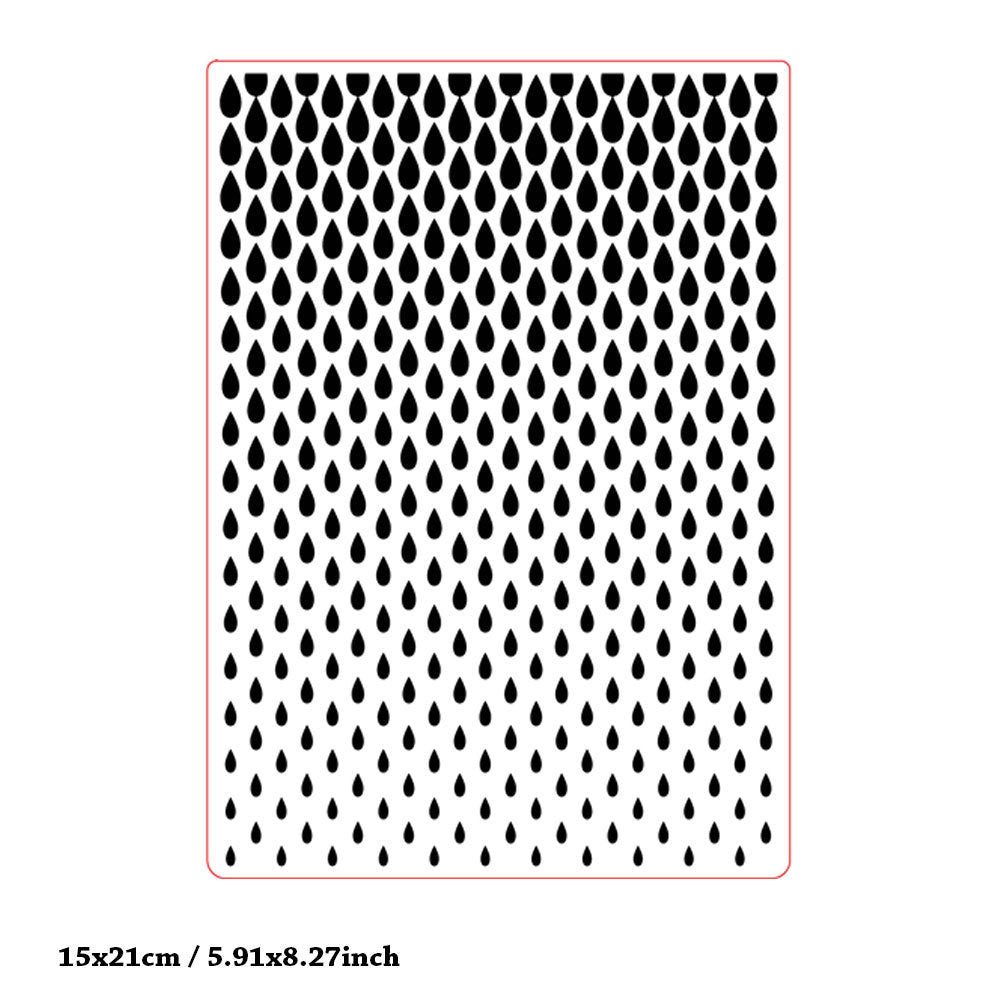 Raindrop Background Pattern Plastic Embossing Folder
