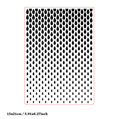 Raindrop Background Pattern Plastic Embossing Folder