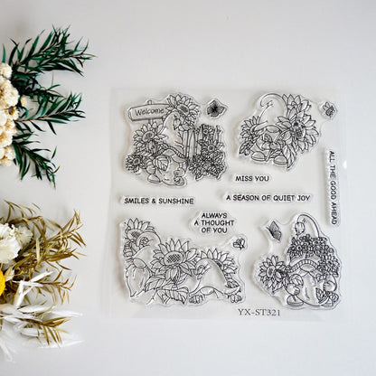 Sunflower Gnome Dies & Stamps Set