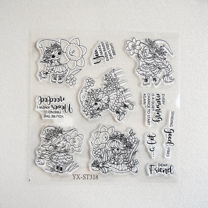 Flower Girl Clear Stamps