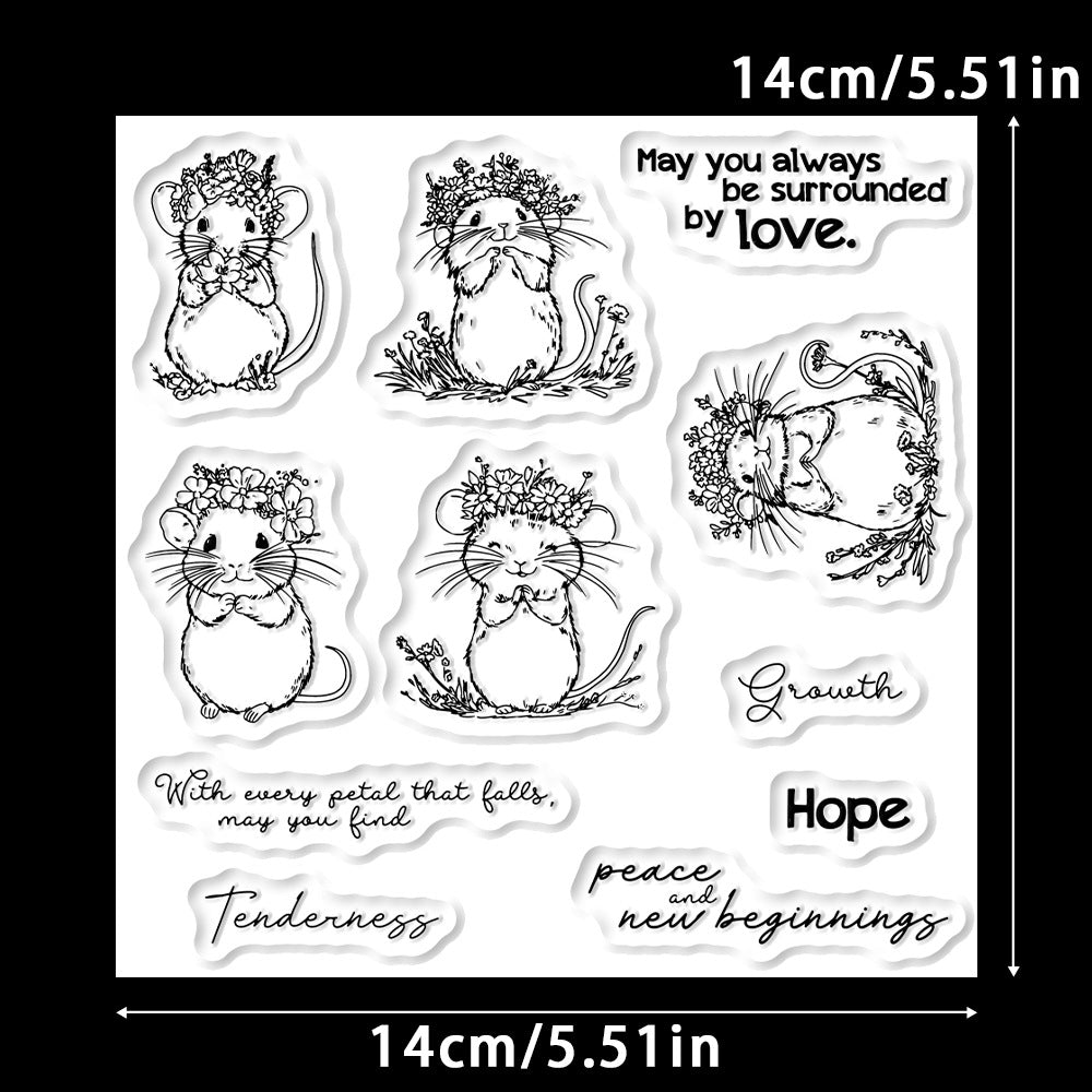 Mouse Prayer Clear Stamps