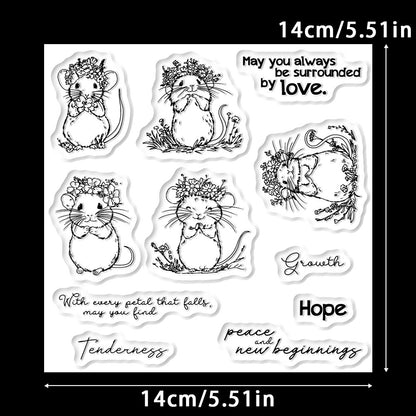 Mouse Prayer Clear Stamps