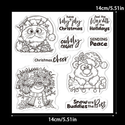 Christmas Animals Dies & Stamps Set
