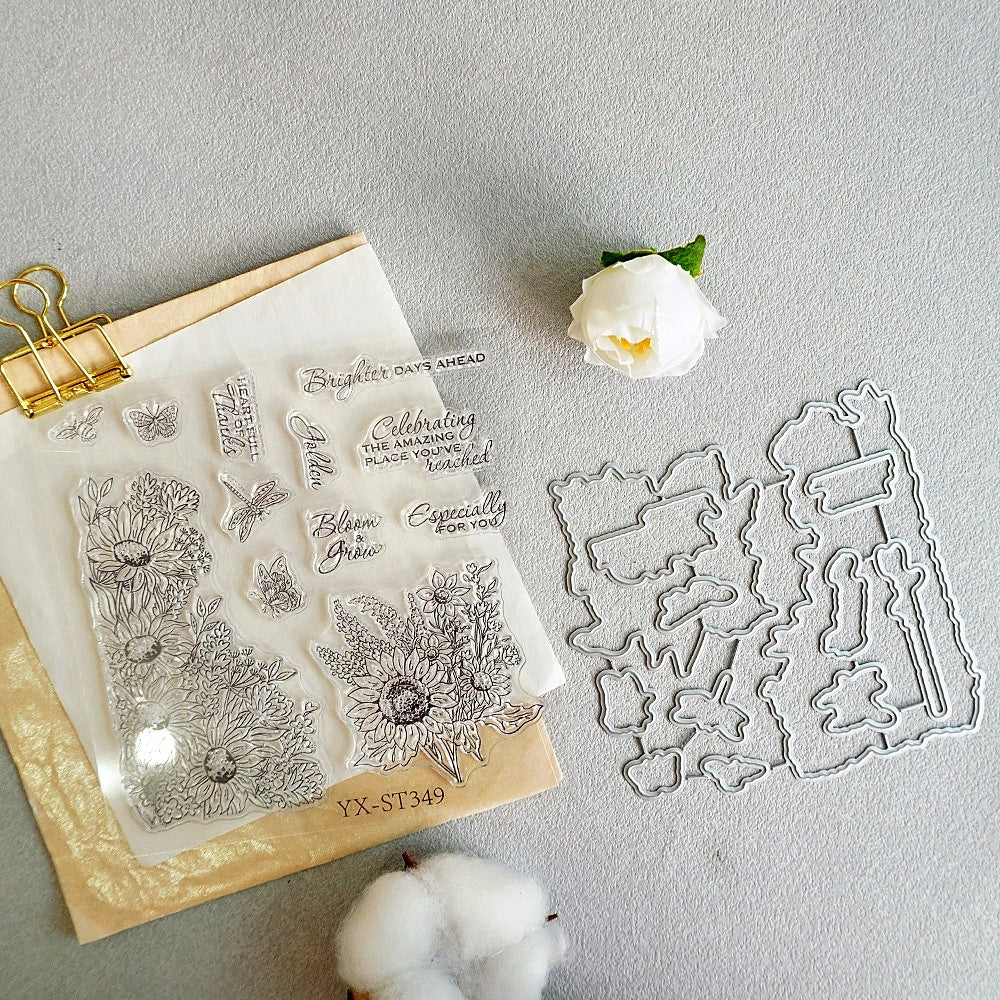 Sunflower Insects Dies & Stamps Set
