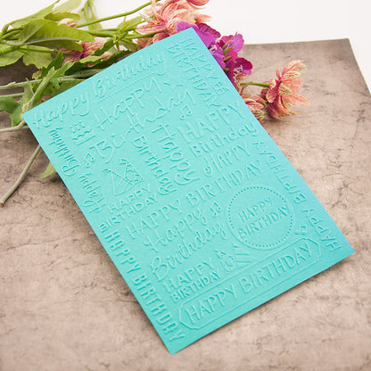 Happy Birthday Embossing Folder