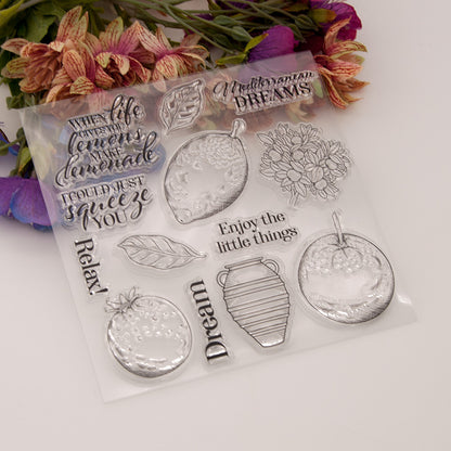 Fruit Pattern DIY Scrapbook Clear Stamps