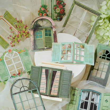 Vintage Hollow Window Decorative Stickers