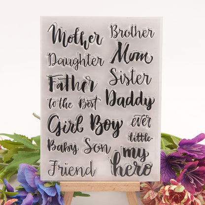Family Member Name Clear Stamps