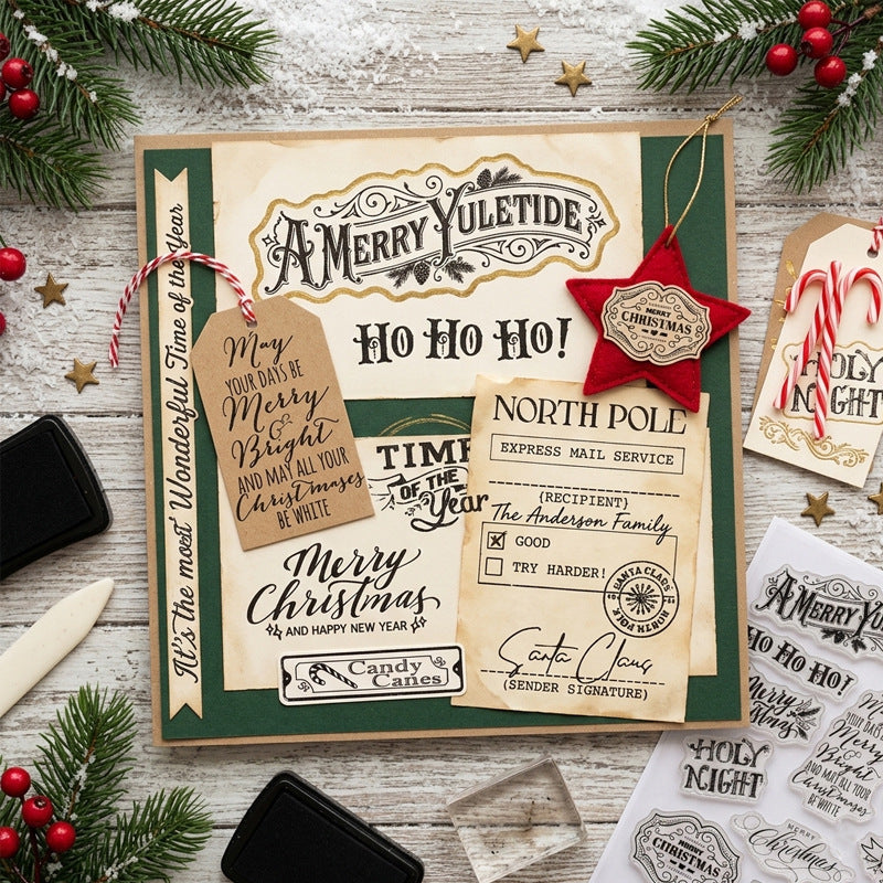 Christmas Theme DIY Decorative Journal Clear Stamps