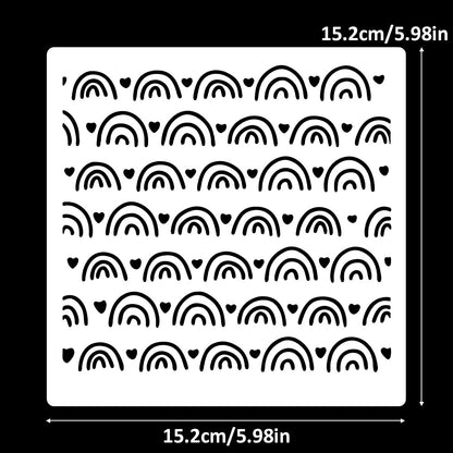 Small Rainbow Background DIY Painting Hollow Stencil