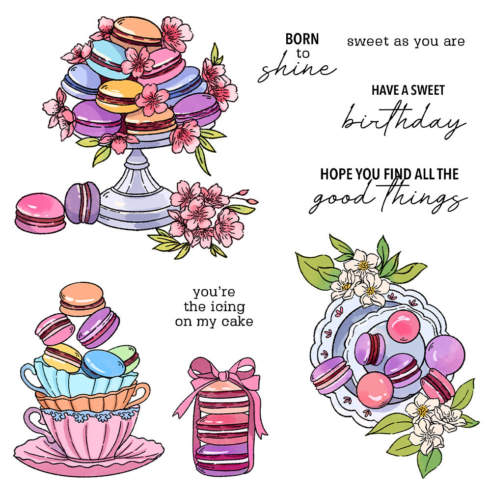 Macaron Cake Clear Stamps