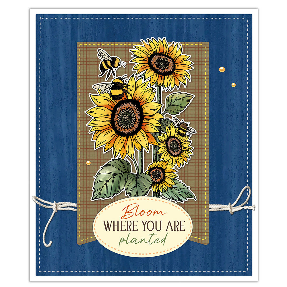 Sunflower Bee Dies & Stamps Set