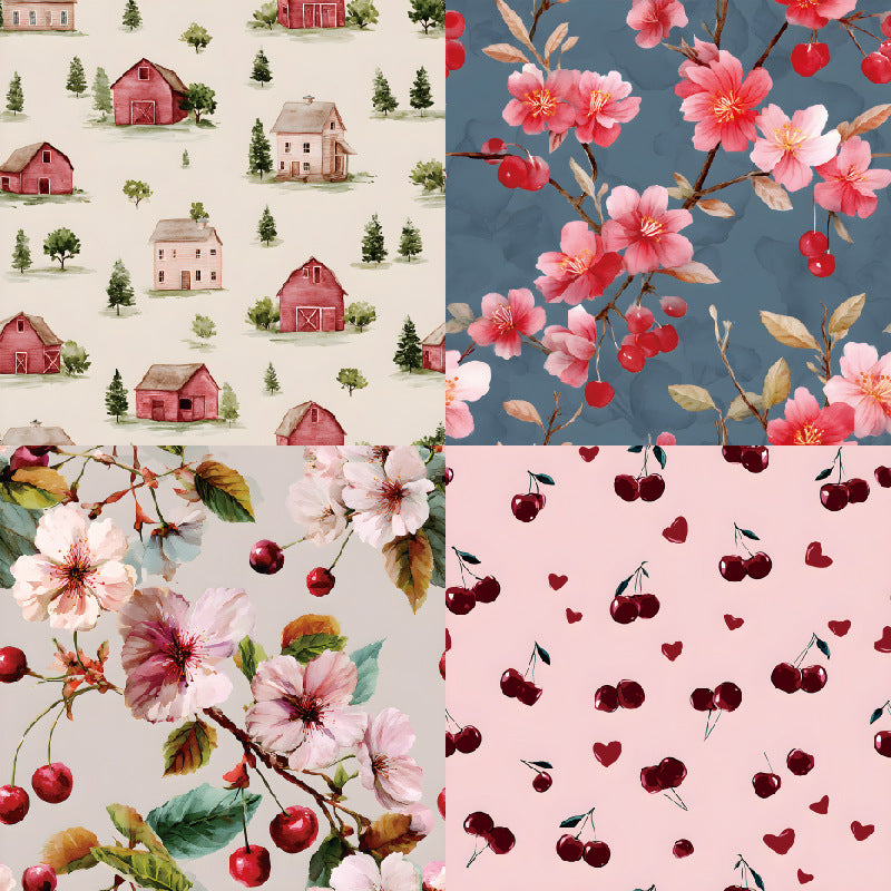 24PCS 6" Fluff Scrapbook Paper & Cardstock