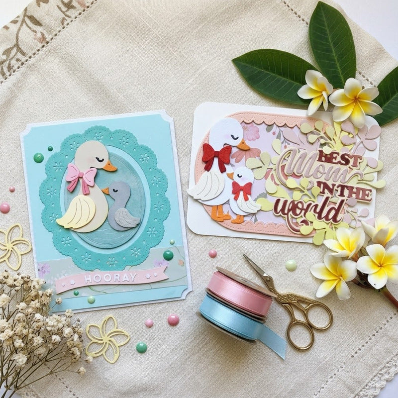 Mother Duck and Ducklings Metal Cutting Dies