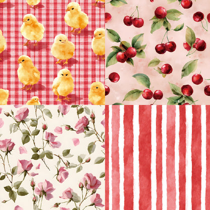 24PCS 6" Fluff Scrapbook Paper & Cardstock