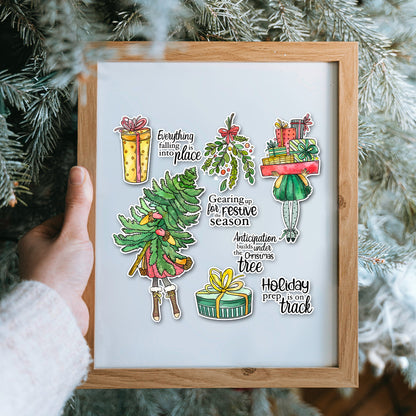 Christmas Elements Dies & Stamps Set