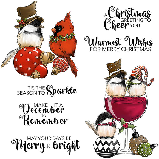 Christmas Birds Dies & Stamps Set