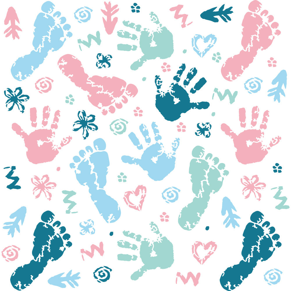 1 PC Footprint Pattern DIY Painting Hollow Stencil