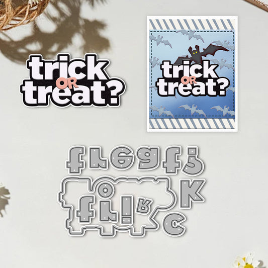 "Trick Or Treat" Words Metal Cutting Dies