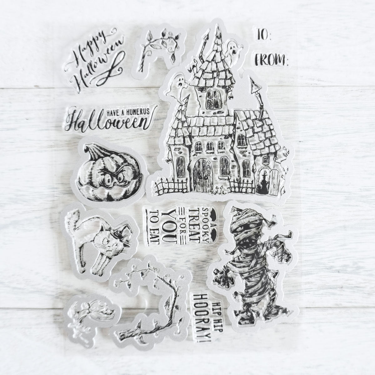 Halloween Theme Dies & Stamps Set