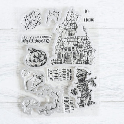 Halloween Theme Dies & Stamps Set