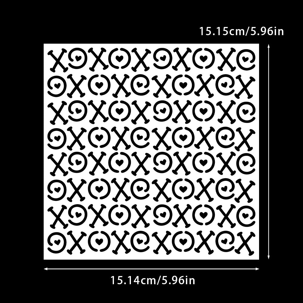 Heart-Shaped Pattern DIY Painting Hollow Stencil