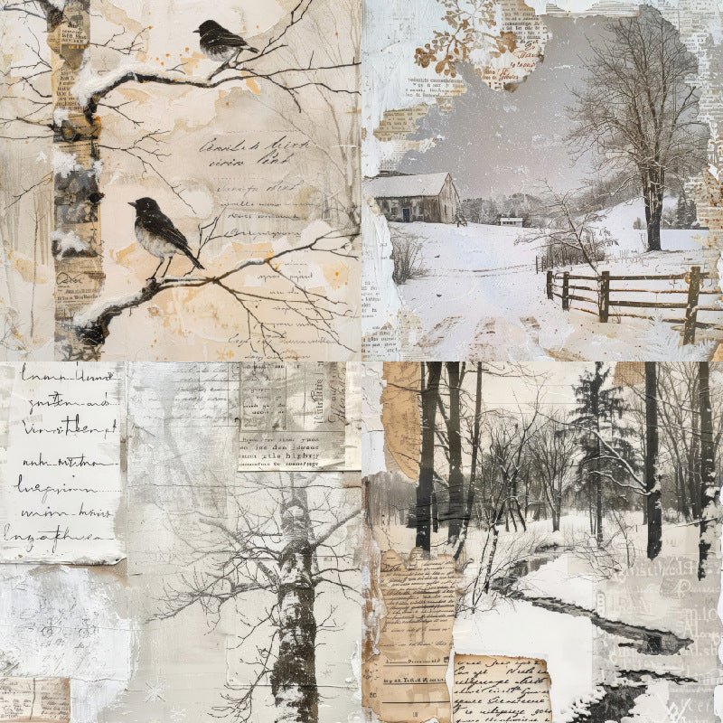 24PCS 6" Winter Jungle Scrapbook Paper & Cardstock