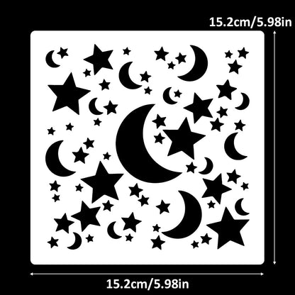 Moon Stars Background DIY Painting Hollow Stencil