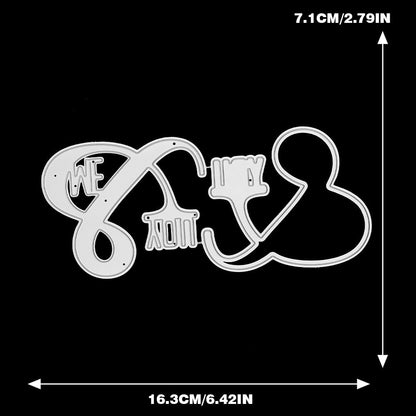 "YOU&ME" Words Metal Cutting Dies