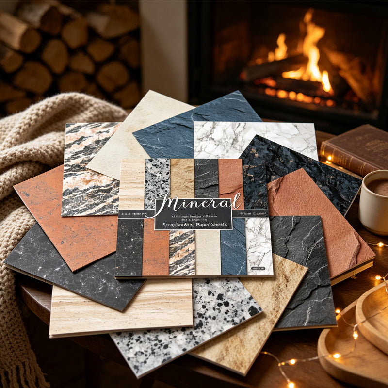 24PCS 6" Mineral Scrapbook Paper & Cardstock