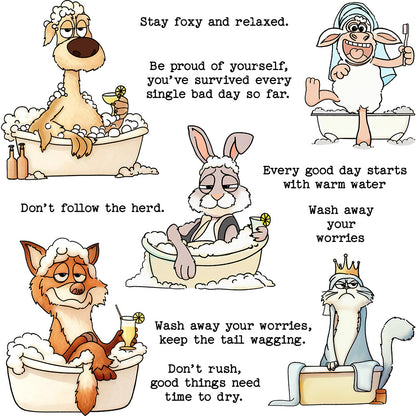Bathing Animals Clear Stamps