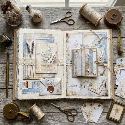 24PCS 6" Weathered Grace Scrapbook Paper & Cardstock