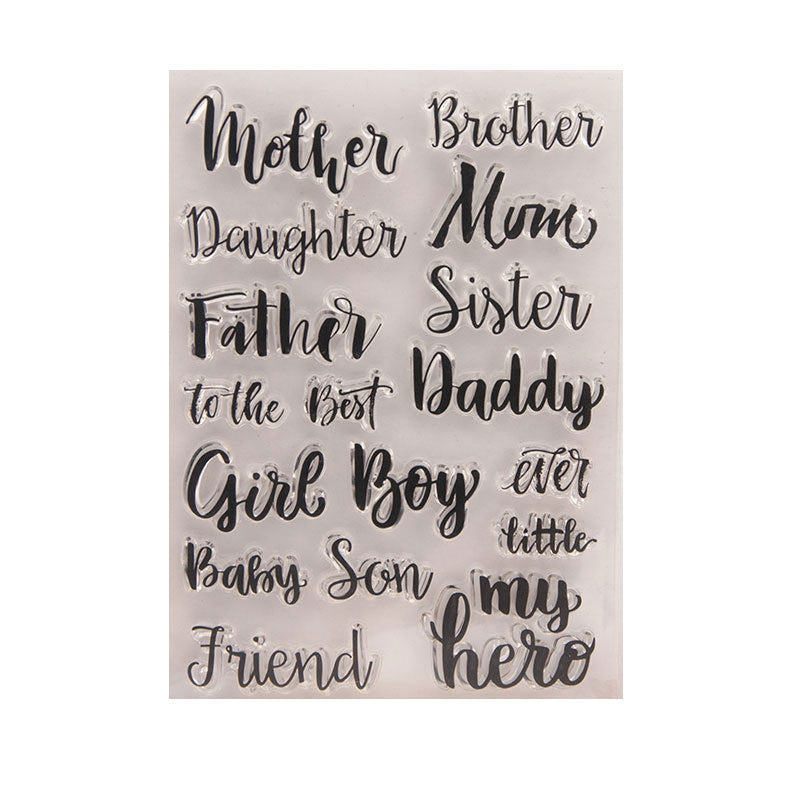 Family Member Name Clear Stamps