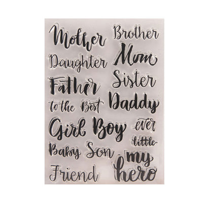 Family Member Name Clear Stamps