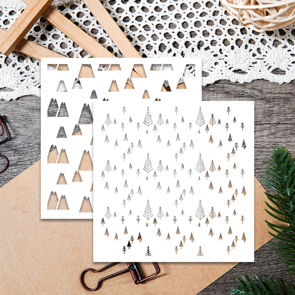 2 PCS Creative Patterns DIY Painting Hollow Stencil
