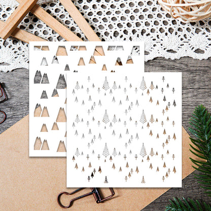 2 PCS Creative Patterns DIY Painting Hollow Stencil
