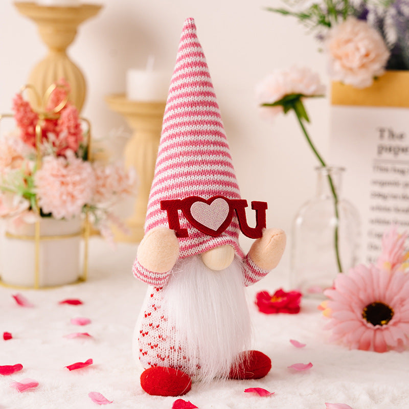 Valentine's Day Gnome Doll Ornaments