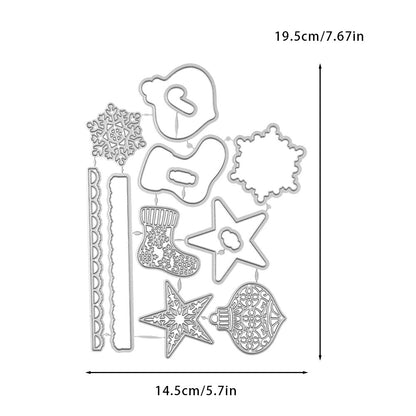 Christmas Elements Dies & Stamps Set